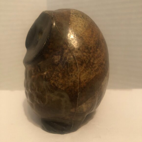 Vintage Owl Art Pottery Figurine Mid Century 3" - Picture 2 of 8